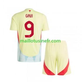 Maillot de Foot Espagne Gavi 9 Extérieur UEFA EURO 2024 - Enfant